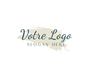 High End - Elegant Script Watercolor logo design