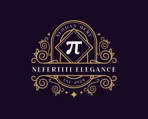 Elegant Pi Symbol Ornament logo design