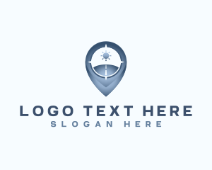 Highway - Travel Location Pin logo design