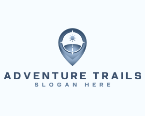 Travel Location Pin logo design