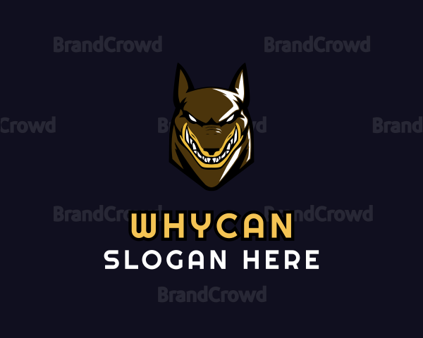 Angry Hound Dog Logo