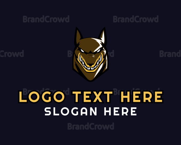 Angry Hound Dog Logo