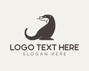 Wilderness - Otter Animal Wildlife logo design