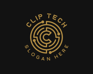 Tech Crypto Letter C logo design