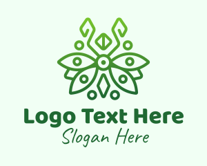 Tribal - Native Leaf Bug logo design