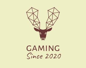 Hunter - Geometric Brown Reindeer logo design