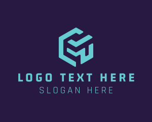 Polygon - Box Shape Technology logo design