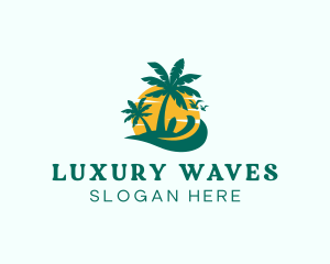 Tropical Tree Beach logo design