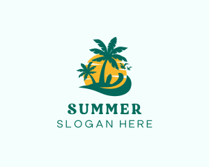 Tropical Tree Beach logo design