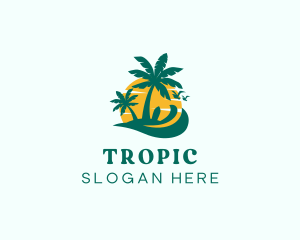 Tropical Tree Beach logo design