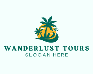 Tropical Tree Beach logo design