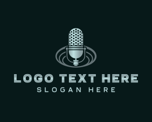 Singing - Audio Recording Microphone logo design