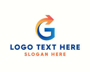 Logistics - Consulting Business Arrow Letter G logo design