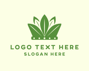 Green Thumb - Eco Leaf Crown logo design