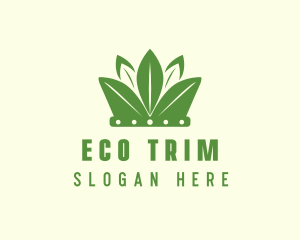 Eco Leaf Crown logo design