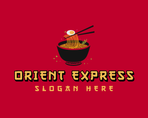 Oriental Food Ramen logo design