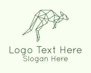 Geometric Kangaroo Animal  Logo