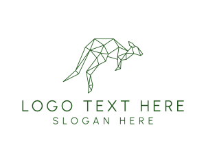 Geometric Kangaroo Animal  logo design