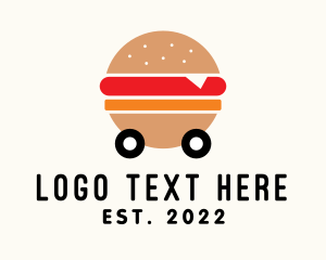 Food Stall - Burger Street Food Cart logo design