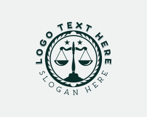 Judge - Attorney Judicial Law logo design