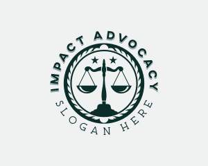 Advocacy - Attorney Judicial Law logo design