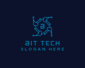 Tech Software Circuit logo design