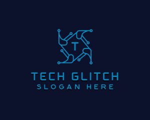 Tech Software Circuit logo design