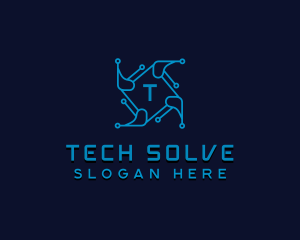 Tech Software Circuit logo design