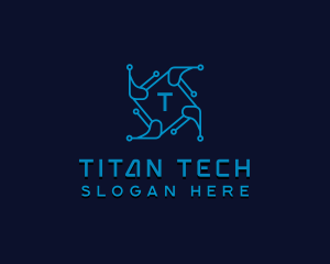 Tech Software Circuit logo design