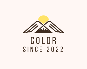 Campground - Sun Mountain Climbing logo design