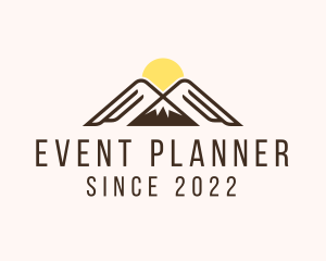 Alp - Sun Mountain Climbing logo design