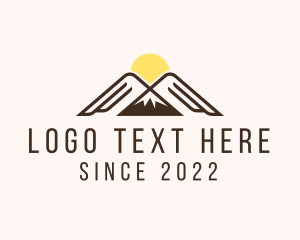 Mountain Climbing - Sun Mountain Climbing logo design