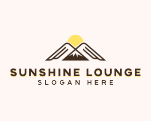 Sun Mountain Climbing  logo design