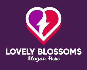 Lovely - Lovely Thunder Heart logo design