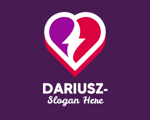 Dating Site - Lovely Thunder Heart logo design