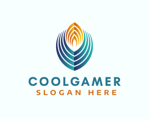 Flame - Gradient Heating Cooling logo design