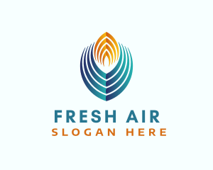 Gradient Heating Cooling logo design