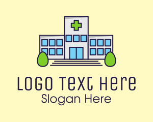Medical Staff - Modern Hospital Building logo design