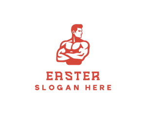 Crossfit - Fitness Trainer Man logo design