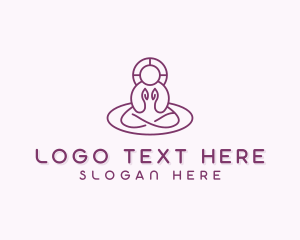 Therapeutic - Spiritual Meditation Yoga logo design
