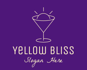 Yellow Cocktail Bulb logo design