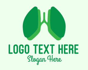 Pulmonology - Green Lung Doctor logo design
