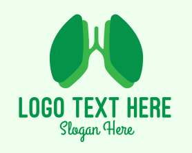 Lung Health - Green Lung Doctor logo design