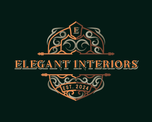 Ornamental Elegant Shield logo design