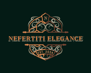 Ornamental Elegant Shield logo design