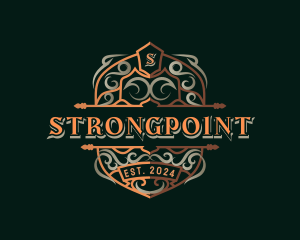 Vintage - Ornamental Elegant Shield logo design