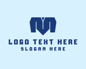 Game Streamer - Gaming Letter M logo design