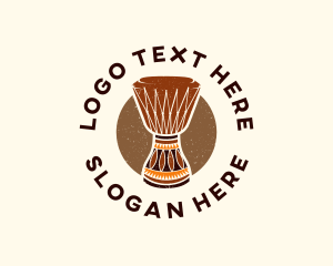 Djembe - African Percussion Drum logo design
