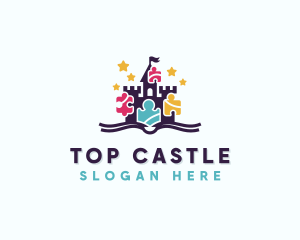 Kindergarten Daycare Castle logo design