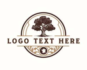 Map - France Oak Tree logo design